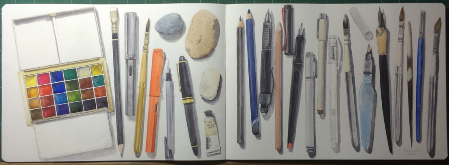 My mini sketching kit for everyday painting – Julia Bausenhardt