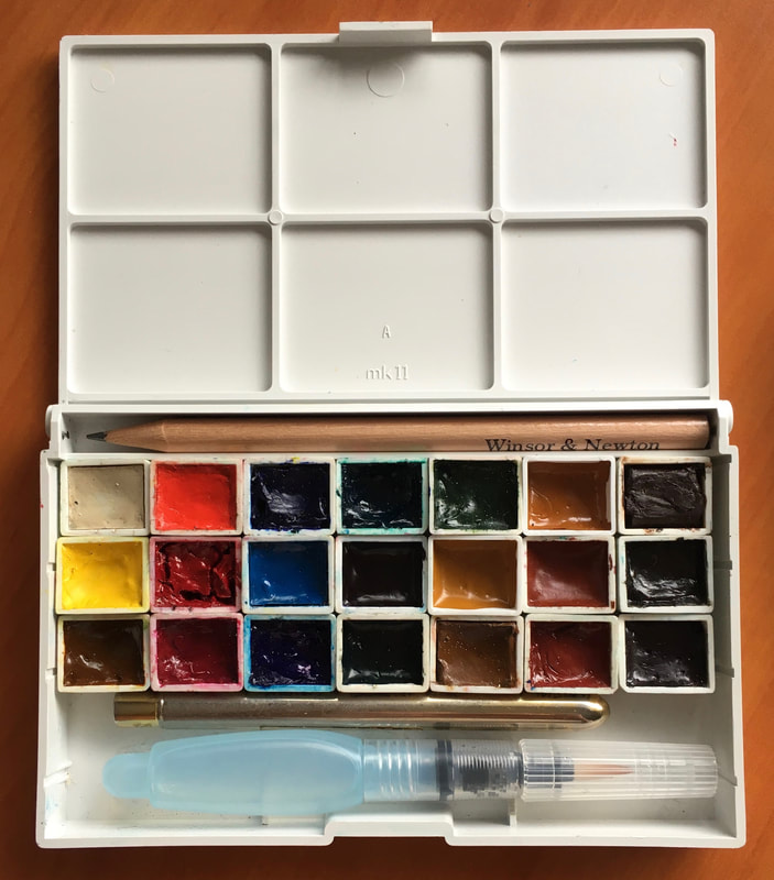Jane Blundell Artist: The advantages of only partially filling watercolour  pans from tubes