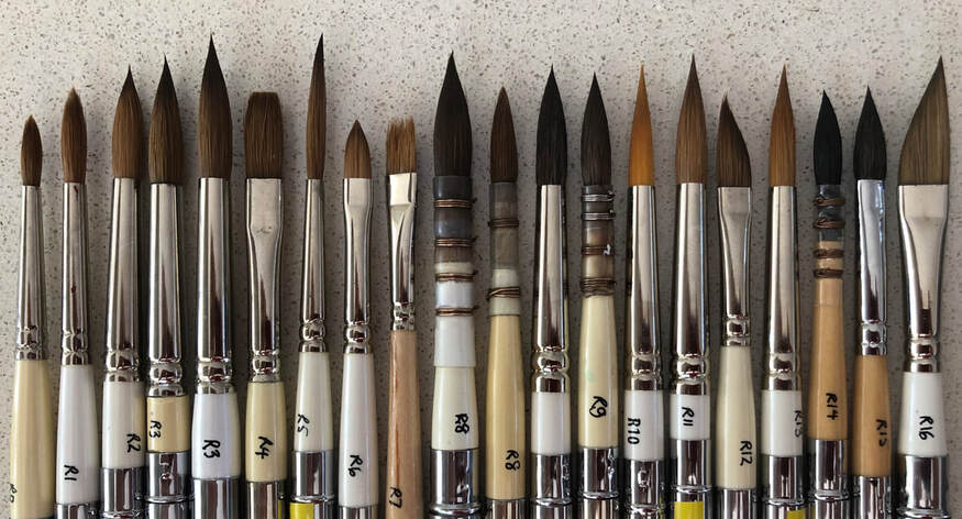 Raphael : Kolinsky Red Sable Brushes : 8404 / 8408 - Brushes for Watercolor  - Brushes - Brushes